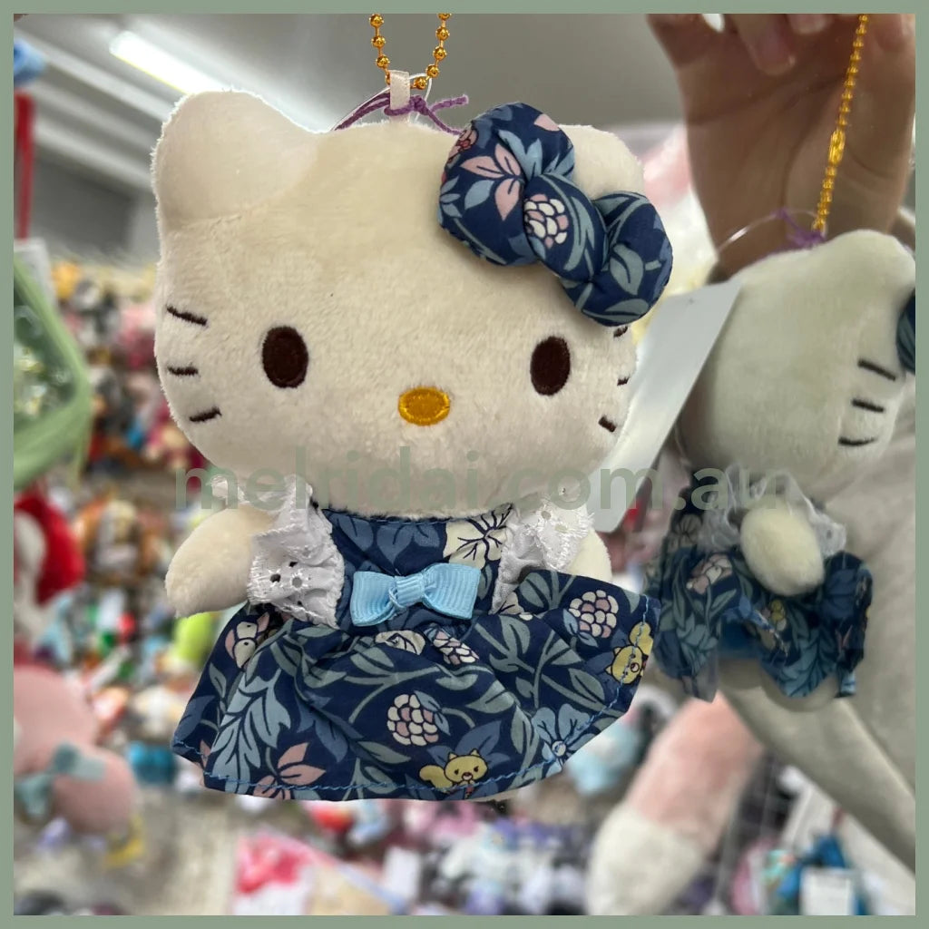 Liberty Fabrics X Sanrio | Hello Kitty Mascot Holder Keychain 9×5.5×13.5Cm (50Th Anniversary)