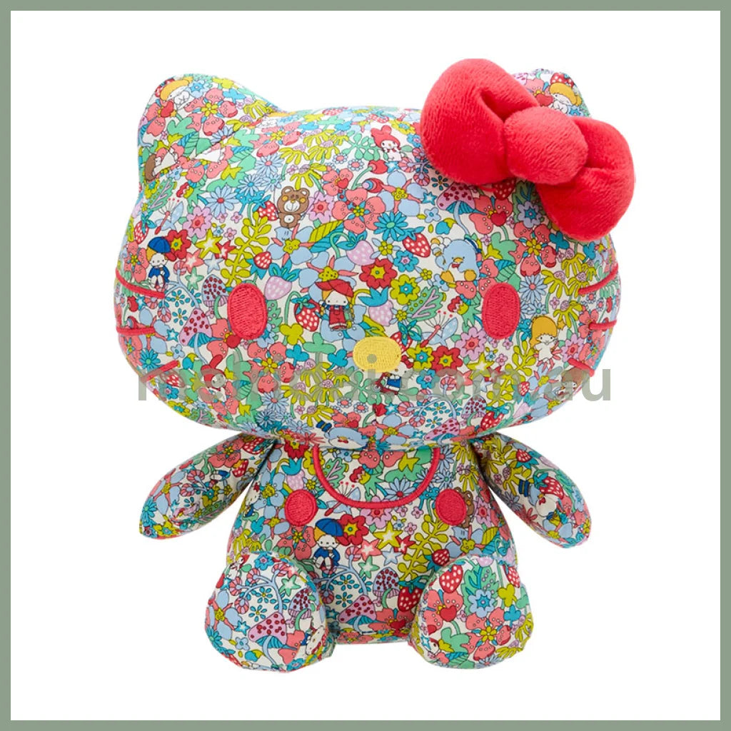 Liberty Fabrics X Sanrio | Hello Kitty Plush Doll 19×12×25Cm (50Th Anniversary) 日本三丽鸥