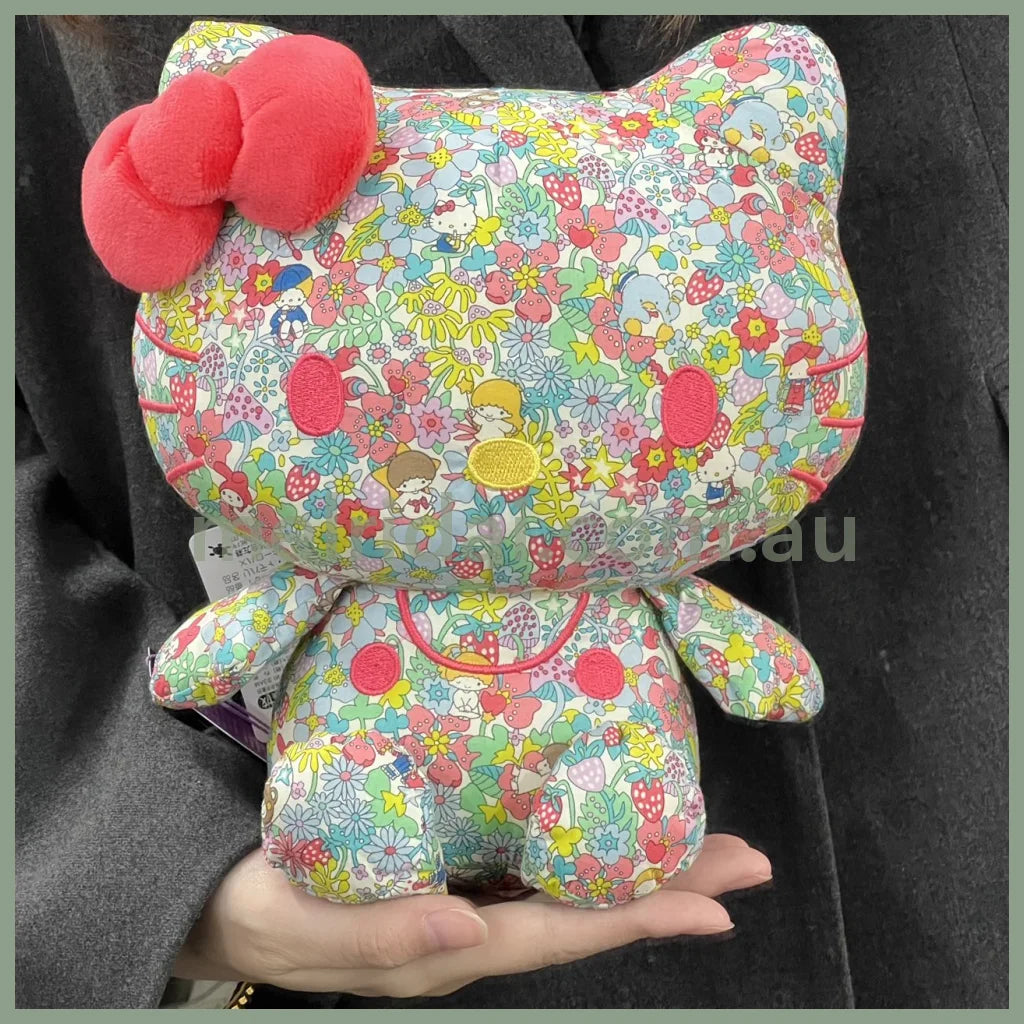 Liberty Fabrics X Sanrio | Hello Kitty Plush Doll 19×12×25Cm (50Th Anniversary) 日本三丽鸥
