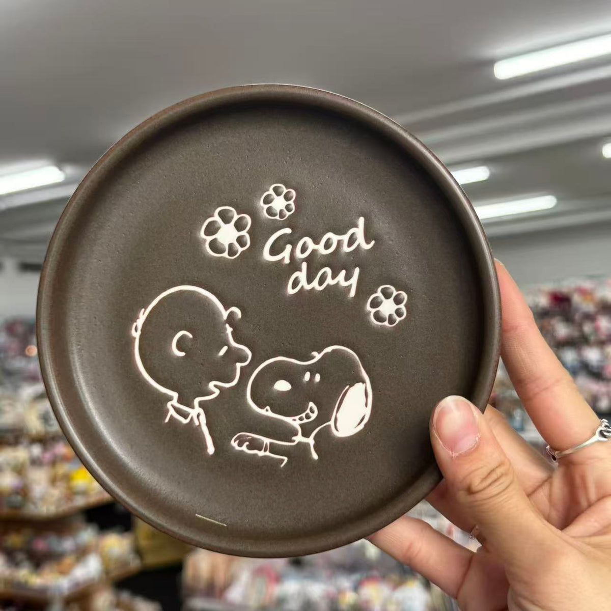 PEANUTS | Snoopy Plate (Brown)