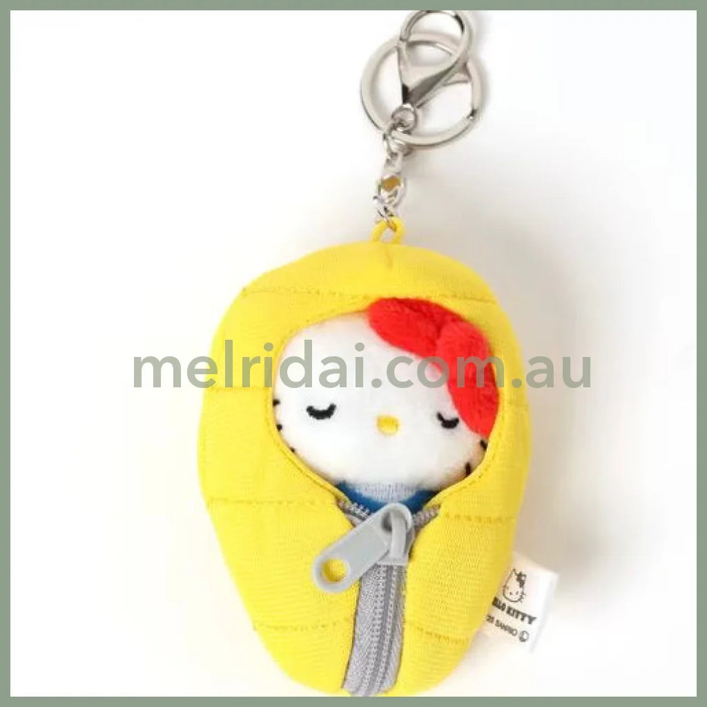 Me% x Hello Kitty | Mini Mascot Holder Plush Keychain 13cm 4th Ver. (Camping)