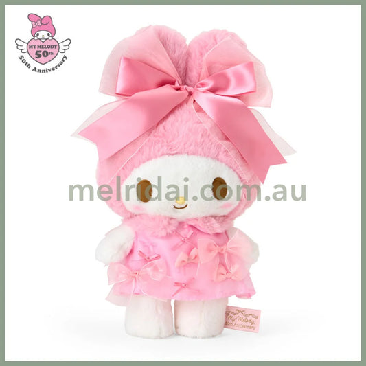 【Limit 1 / customer】SANRIO | Ribbon Princess My Melody Plush Toy 17.5×11×33cm (Birthday 50th Anniversary)