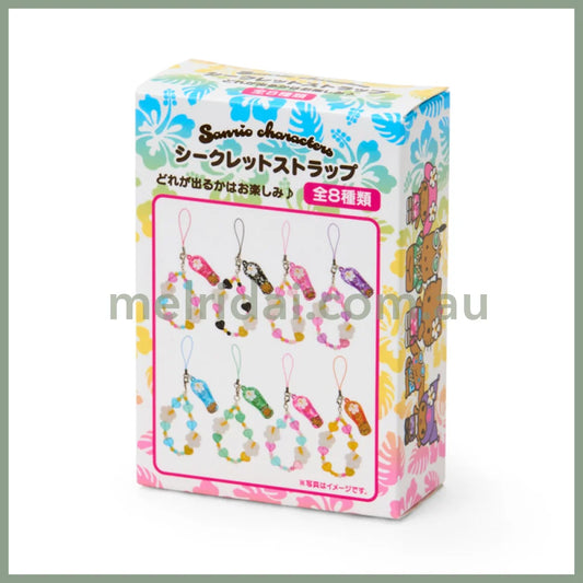 【Limite 3 / customer】SANRIO | Secret Tanned Phone Charm Keychain Sandal Charm Blind Box 5.4×2.5×7.8cm (Endless Summer