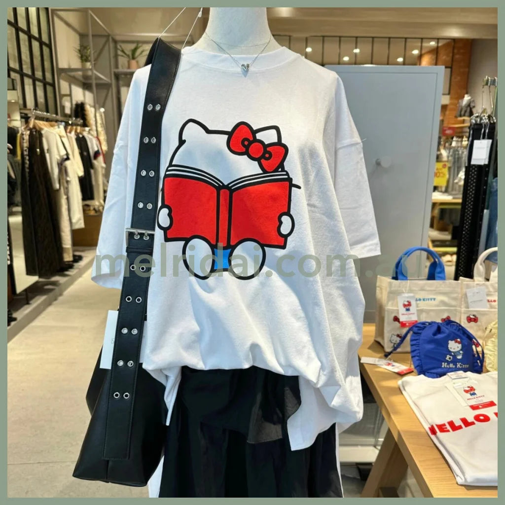 Lowrys Farm | Hello Kitty Pullover T-Shirt White F Size