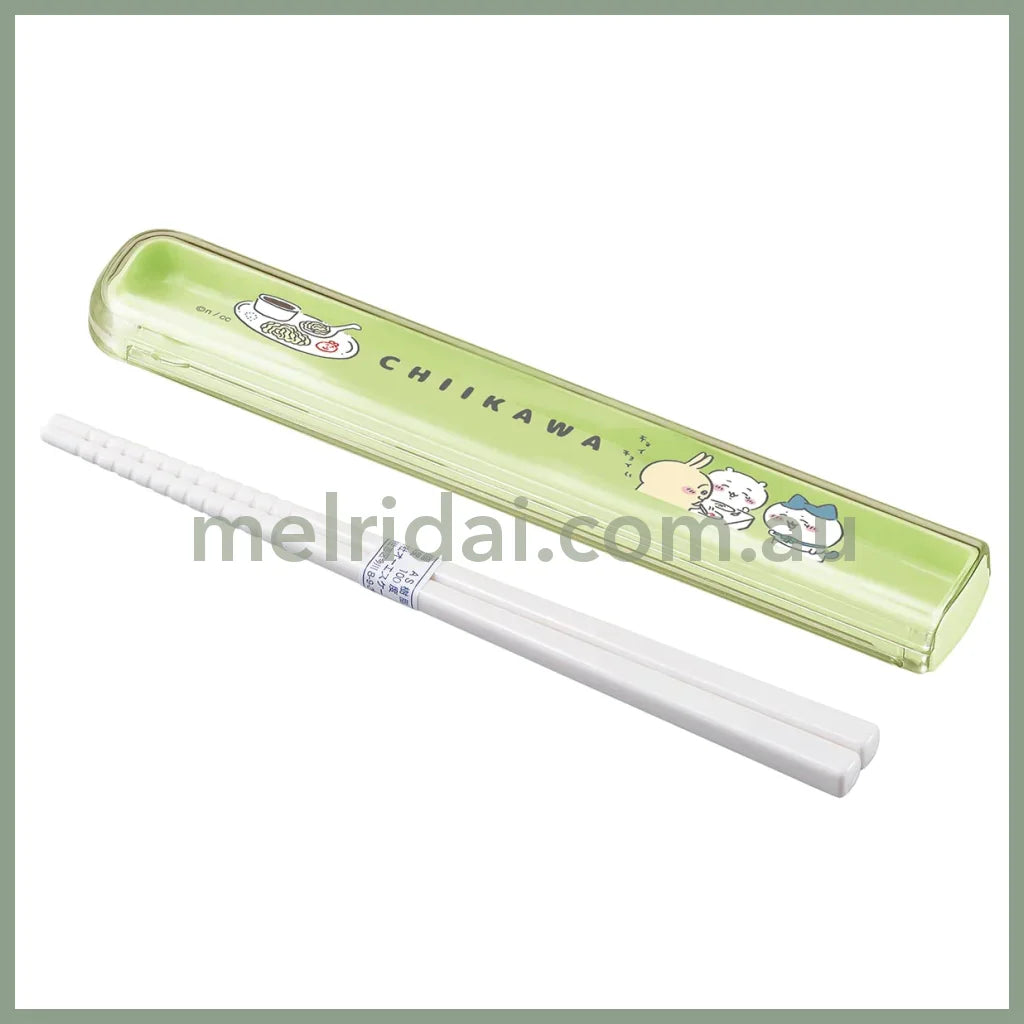 【Made In Japan】Chiikawa | Chopstick Box Set H27×W175×D15Mm 吉伊卡哇 开盖式筷子/便携筷子&筷子收纳盒 可用洗碗机