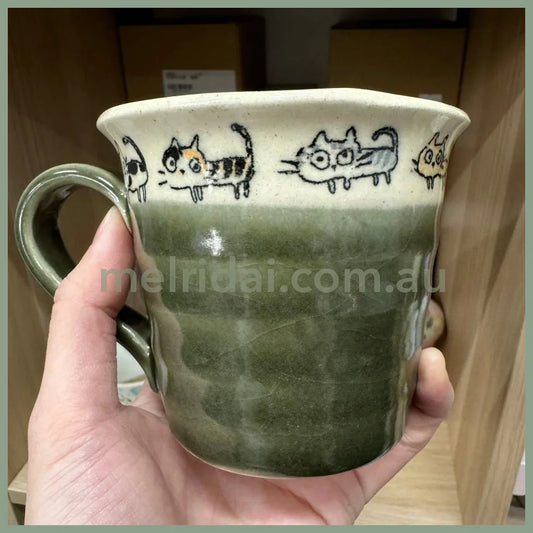 【Made In Japan】Craftman House | Ceramic Mug 8.5Cm×10Cm 陶瓷马克杯( 散步猫咪)