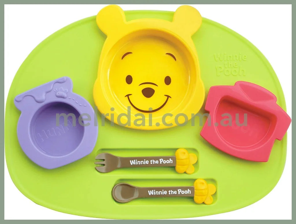 Made In Japandisney Babywinnie The Pooh Icon Baby Kids Tableware Dishes Plate Set 5