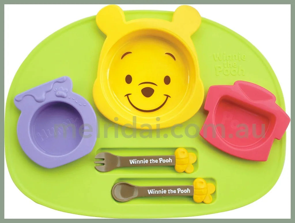 Made In Japandisney Babywinnie The Pooh Icon Baby Kids Tableware Dishes Plate Set 5