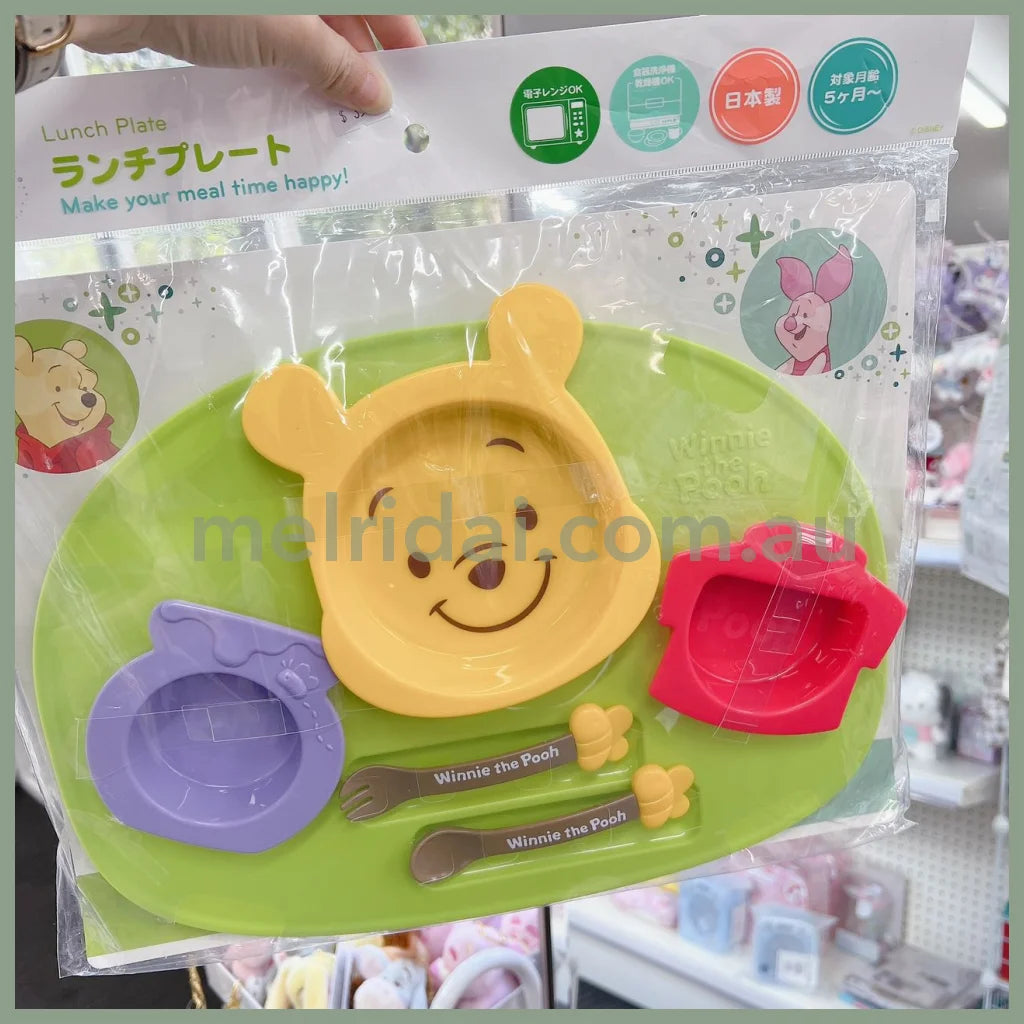 Made In Japandisney Babywinnie The Pooh Icon Baby Kids Tableware Dishes Plate Set 5