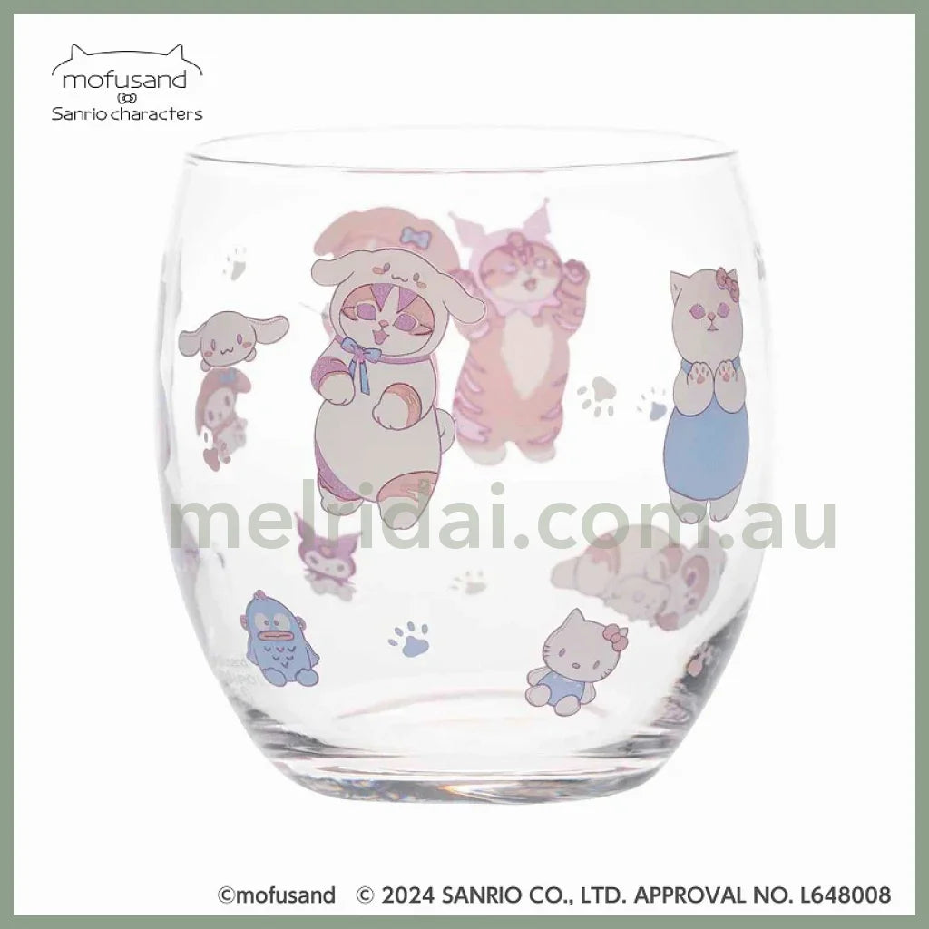 【Made In Japan】Mofusand X Sanrio | Glass 73×H83Mm 猫福 三丽鸥合作款 玻璃杯/牛奶杯/不倒翁杯/摇摇杯