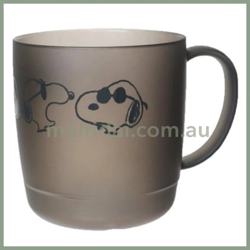 Snoopy Clear Cup Mug gray