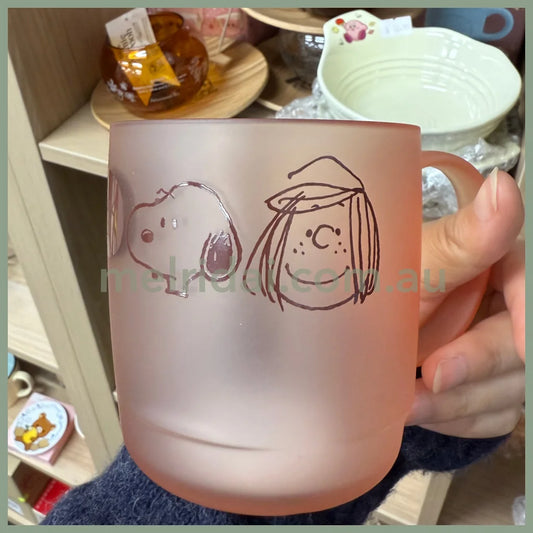 【Made in Japan】PEANUTS | Snoopy Clear Cup Mug 300ml (Pink)