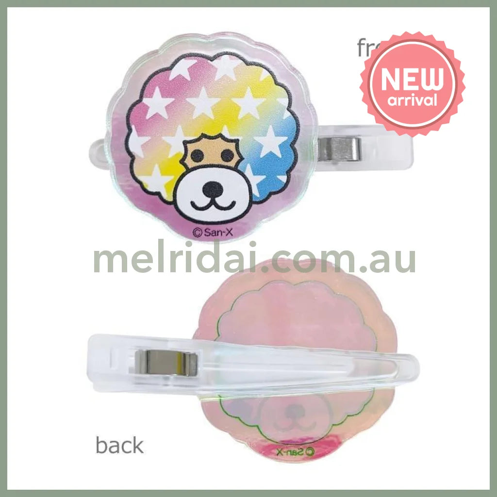 【Made in Japan】SAN X | Afro Ken Aurora Acrylic Hair Clip Set