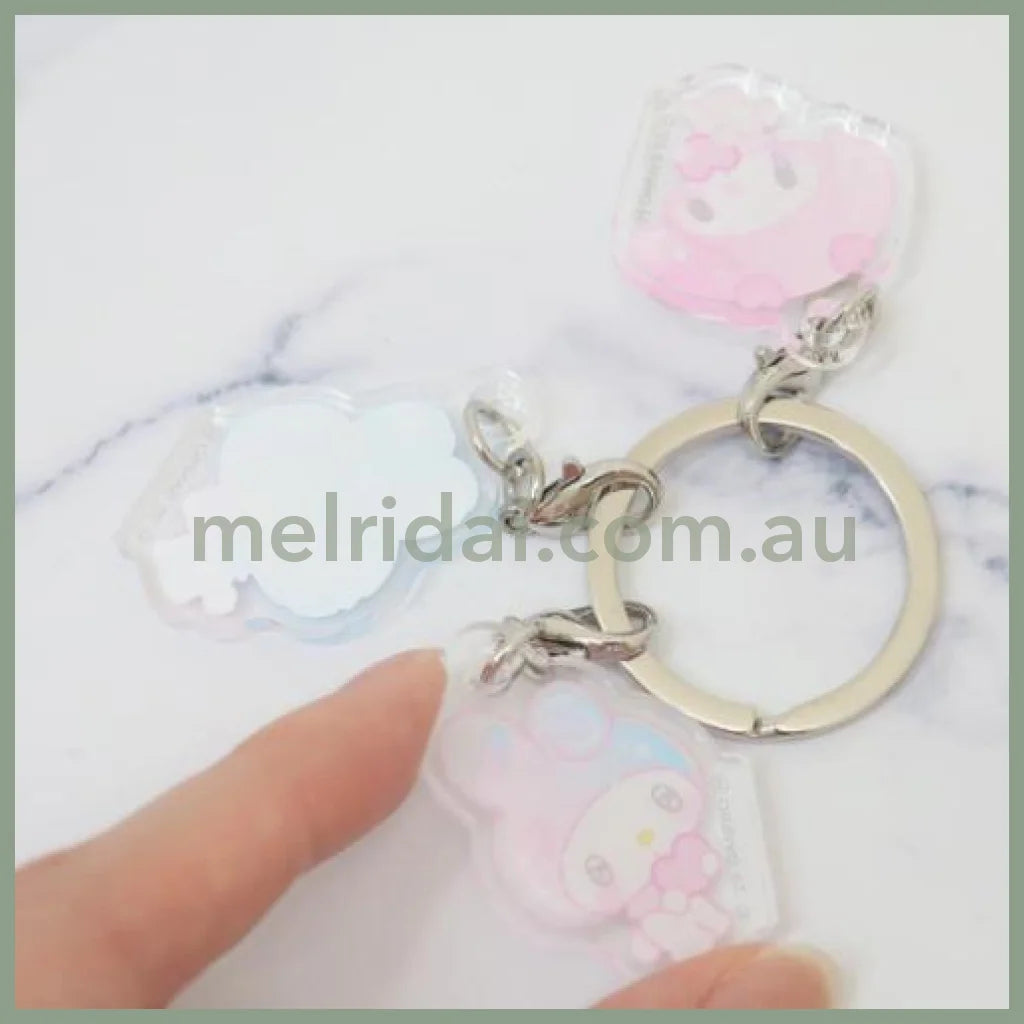 【Made in Japan】SANRIO | Acrylic Keychain 3 Charm 29x39mm (My Melody 50th Anniversary)