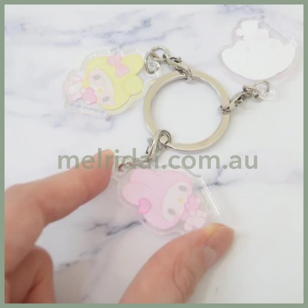 【Made in Japan】SANRIO | Acrylic Keychain 3 Charm 29x39mm (My Melody 50th Anniversary)
