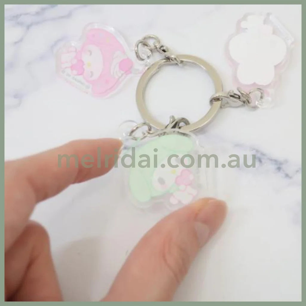 【Made in Japan】SANRIO | Acrylic Keychain 3 Charm 29x39mm (My Melody 50th Anniversary)