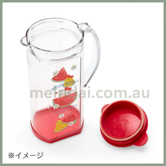 【Made In Japan】Sanrio | Cold Water Pitcher Hello Kitty 1.2L (Colorful Fruit Design)