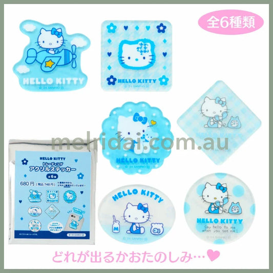 【Made In Japan】Sanrio | Hello Kitty Secret Acrylic Sticker (Sky Blue)