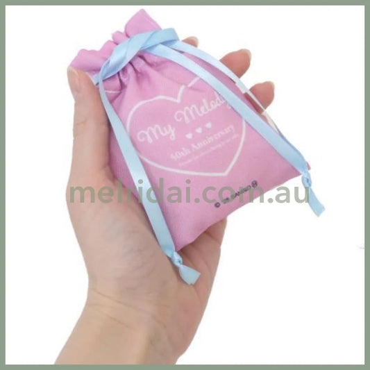 【Made in Japan】SANRIO | Mini Drawstring Bag Pouch 90x120mm (My Melody 50th Anniversary)