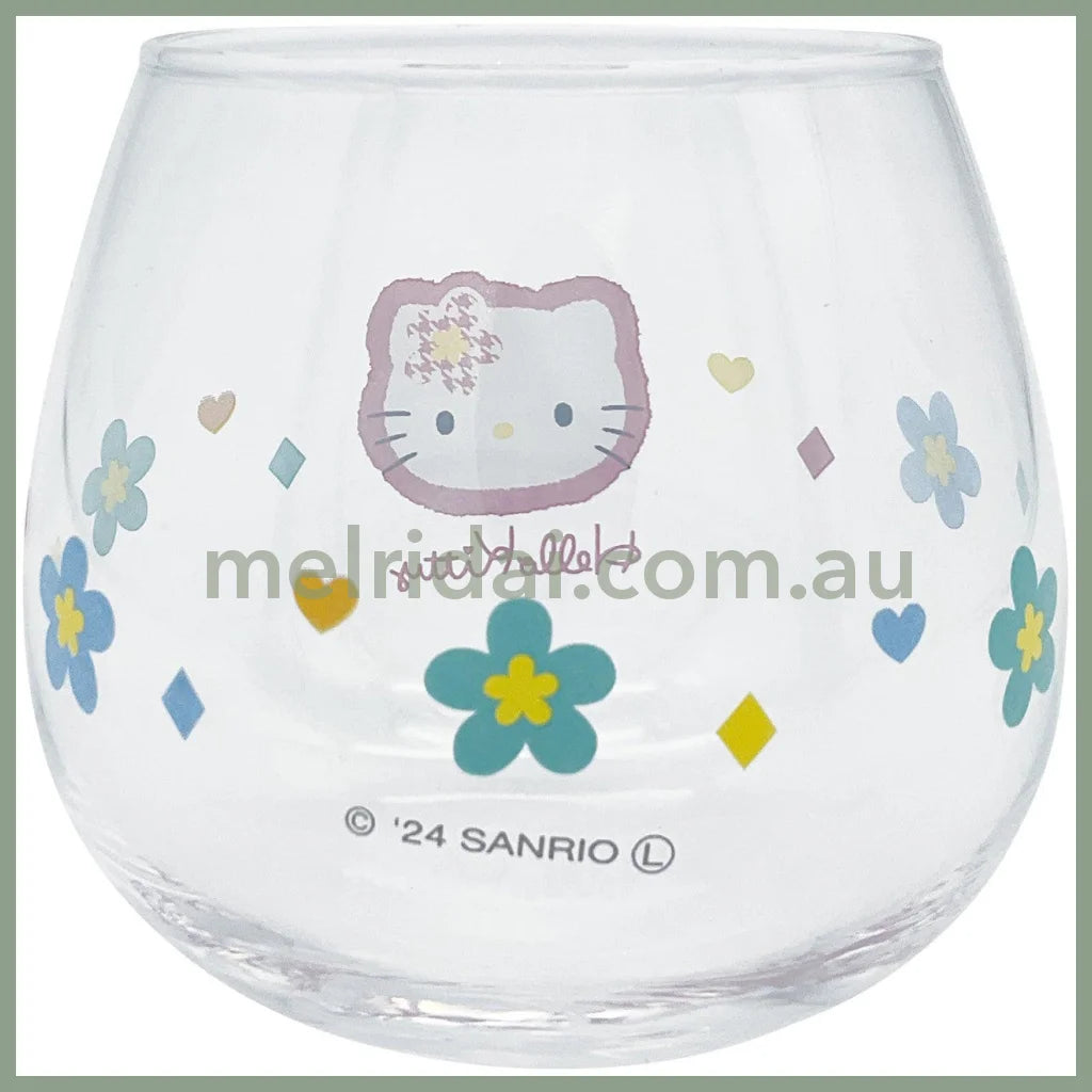 【Made In Japan】Sanrio | Swaying Glass Tumbler (Hana Series) Φ8.6 X H7.8Cm 日本三丽鸥