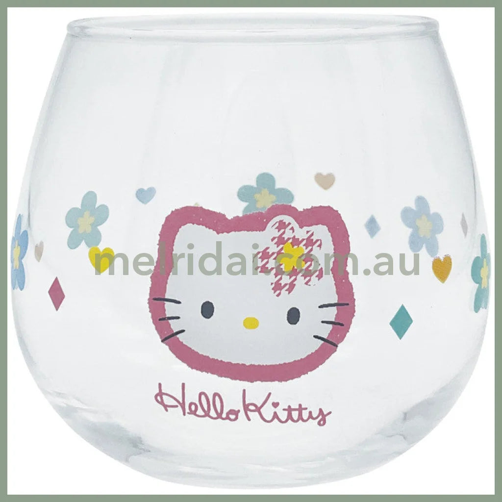 【Made In Japan】Sanrio | Swaying Glass Tumbler (Hana Series) Φ8.6 X H7.8Cm 日本三丽鸥