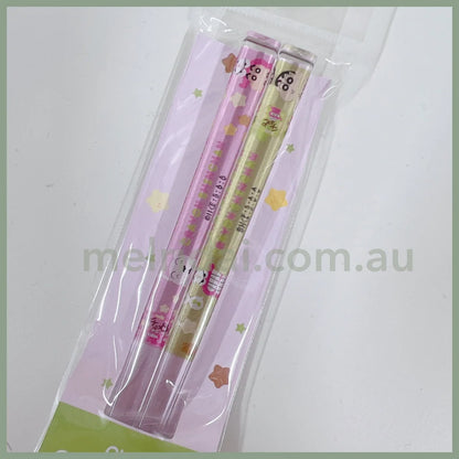 Made In Japancrayon Shin-Chan | Clear Chopsticks 18Cm Pink&Green
