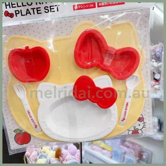 Made In Japansanrio Babyhello Kitty Icon Baby Kids Tableware Dishes Plate Set 5