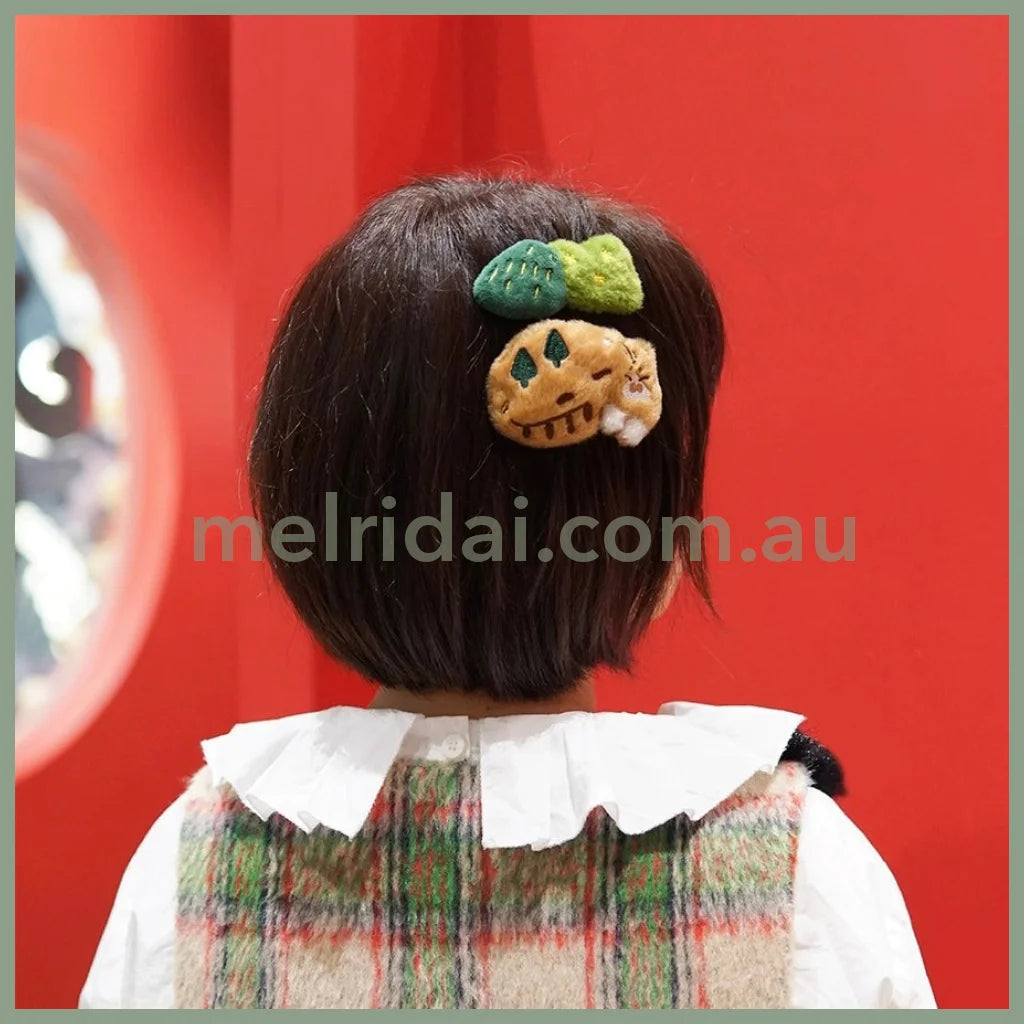Mewji Cat Hair Accessories Set (Gn) Clip*2 + Badge*1 &
