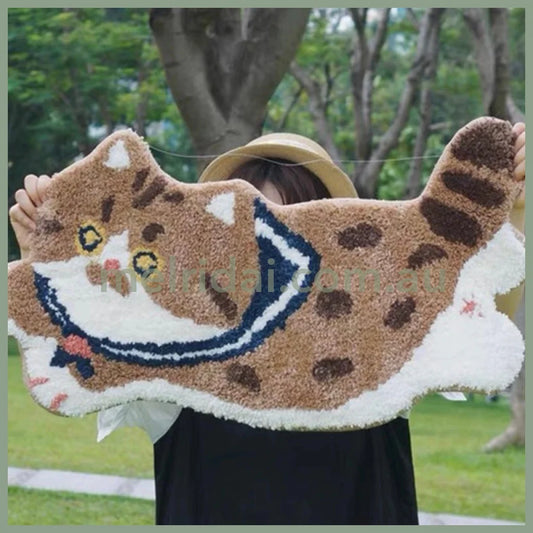 Mewjicat-Shaped Floor Rug(Bn) ///