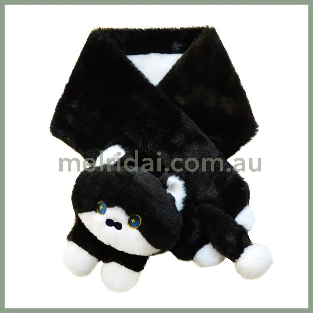 Mewji♡ Fluffy Mascot Scarf 90*13Cm 妙吉猫 猫咪造型 软软茸茸可爱围巾