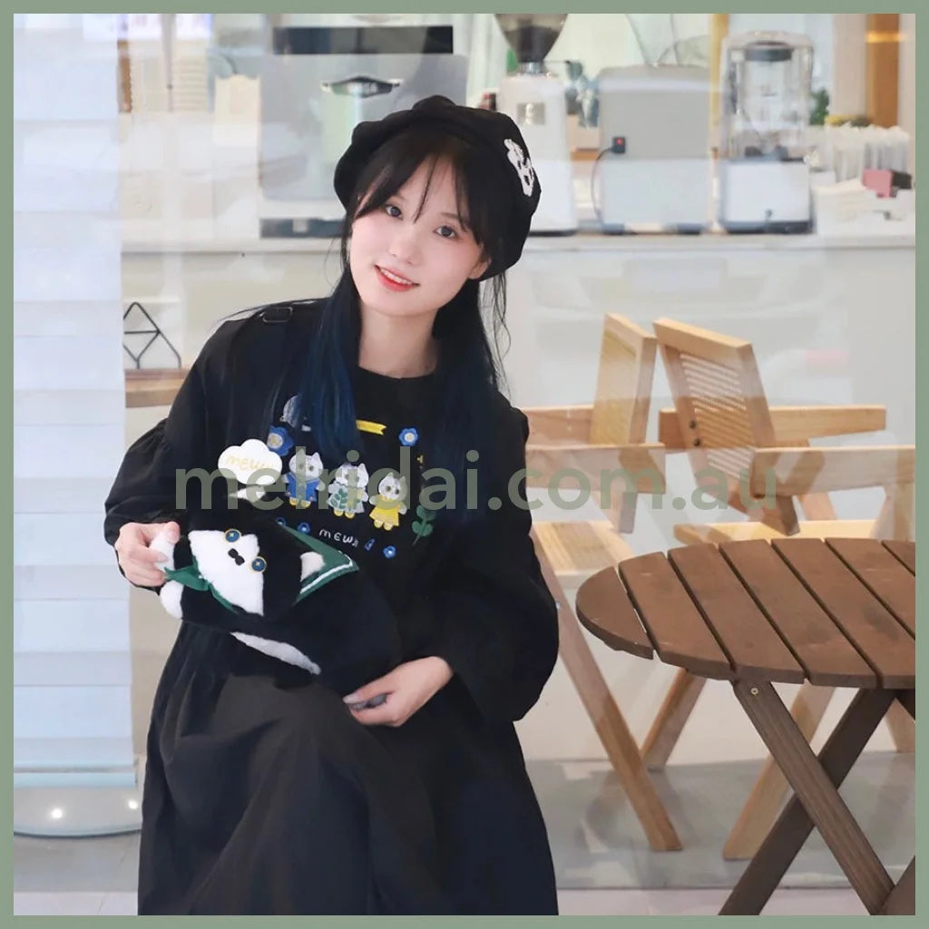 Mewji Fluffy Shoulder Bag(Bk)