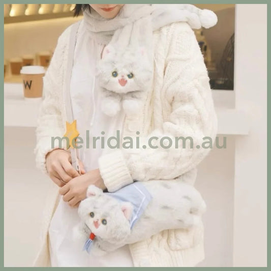 Mewji Fluffy Shoulder Bag(Gy)