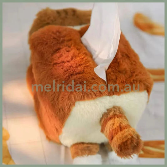 Mewji♡ Fluffy Tissue Box Cover 妙吉猫 猫咪面包造型 可悬挂式纸巾盒