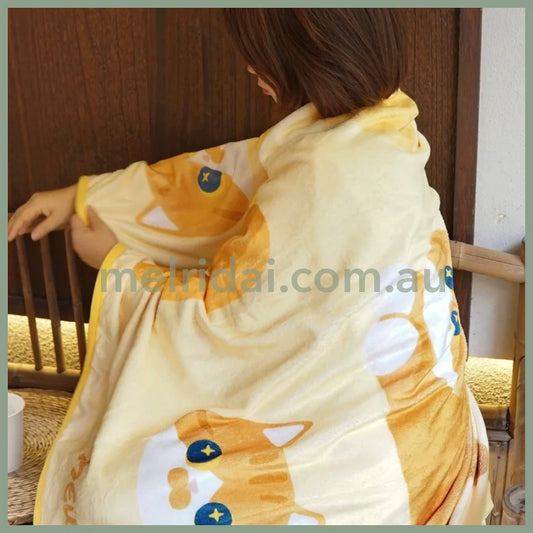 MEWJI♡ Shell Fabric Two -Side Blanket 165 x 125cm (Yellow)