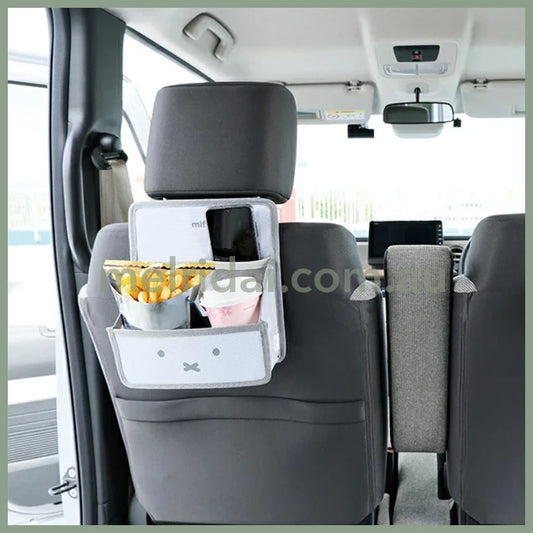 MIFFY | Car Headrest Backseat Organizer Multi Pocket 22.5×25.5×9cm (White)