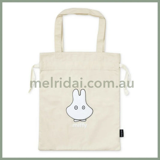 MIFFY | Drawstring Tote Bag 390 x 330mm (Beige Ghost)