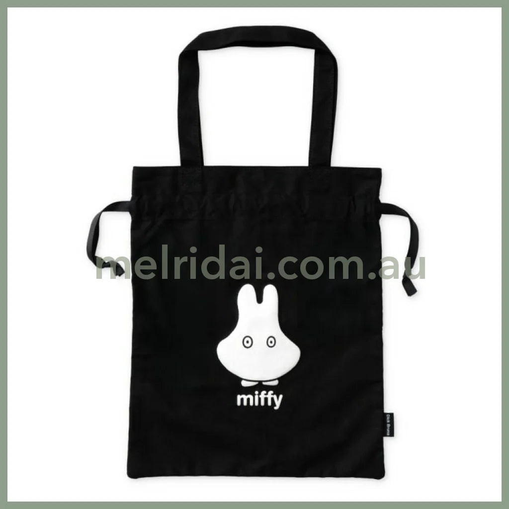 MIFFY | Drawstring Tote Bag 390 x 330mm (Black Ghost)