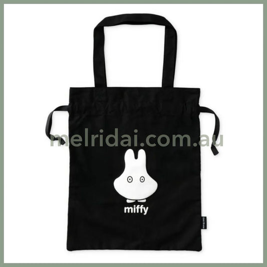 MIFFY | Drawstring Tote Bag 390 x 330mm (Black Ghost)
