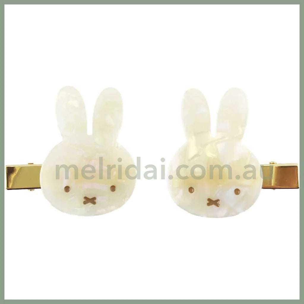 Miffy | Hair Clip Set Of 2 (Marble Gold) 米菲 刘海发卡/前额发卡
