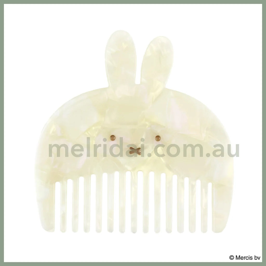 Miffy | Hair Comb W115×H115×D25Mm 米菲 亚克力大理石 刘海梳/小梳子 + 收纳袋Set