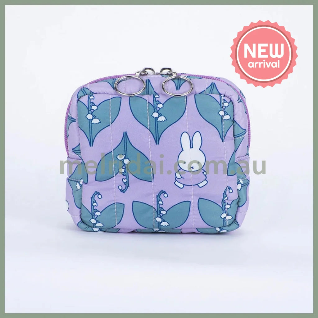MIFFY x HEMING’S | Quilted Square Pouch 120 x 110 x 50mm (Lily)