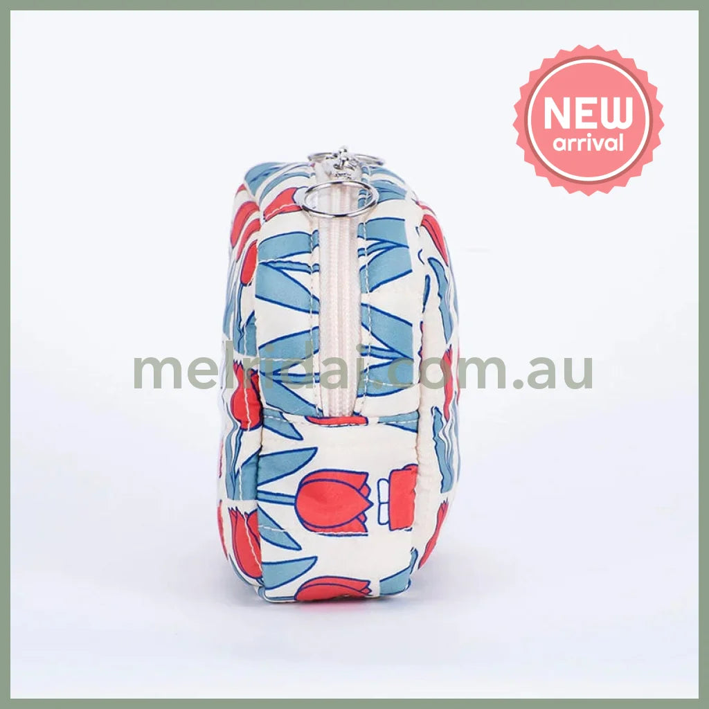 MIFFY x HEMING’S | Quilted Square Pouch 120 x 110 x 50mm (Tulip)