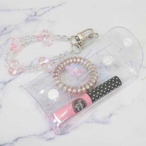 SANRIO | Clear Multi Case with Colorful Bead Chain 110×60×20mm (My Melody 50th Anniversary)