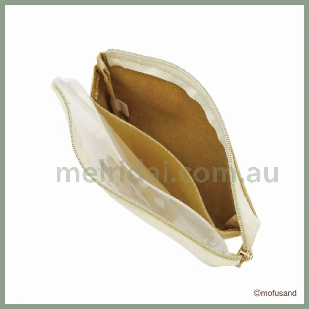Mofusand | 3 Pocket Mesh Pouch H110 Xw165 Xd30Mm 猫福 三层口袋 半透明收纳包