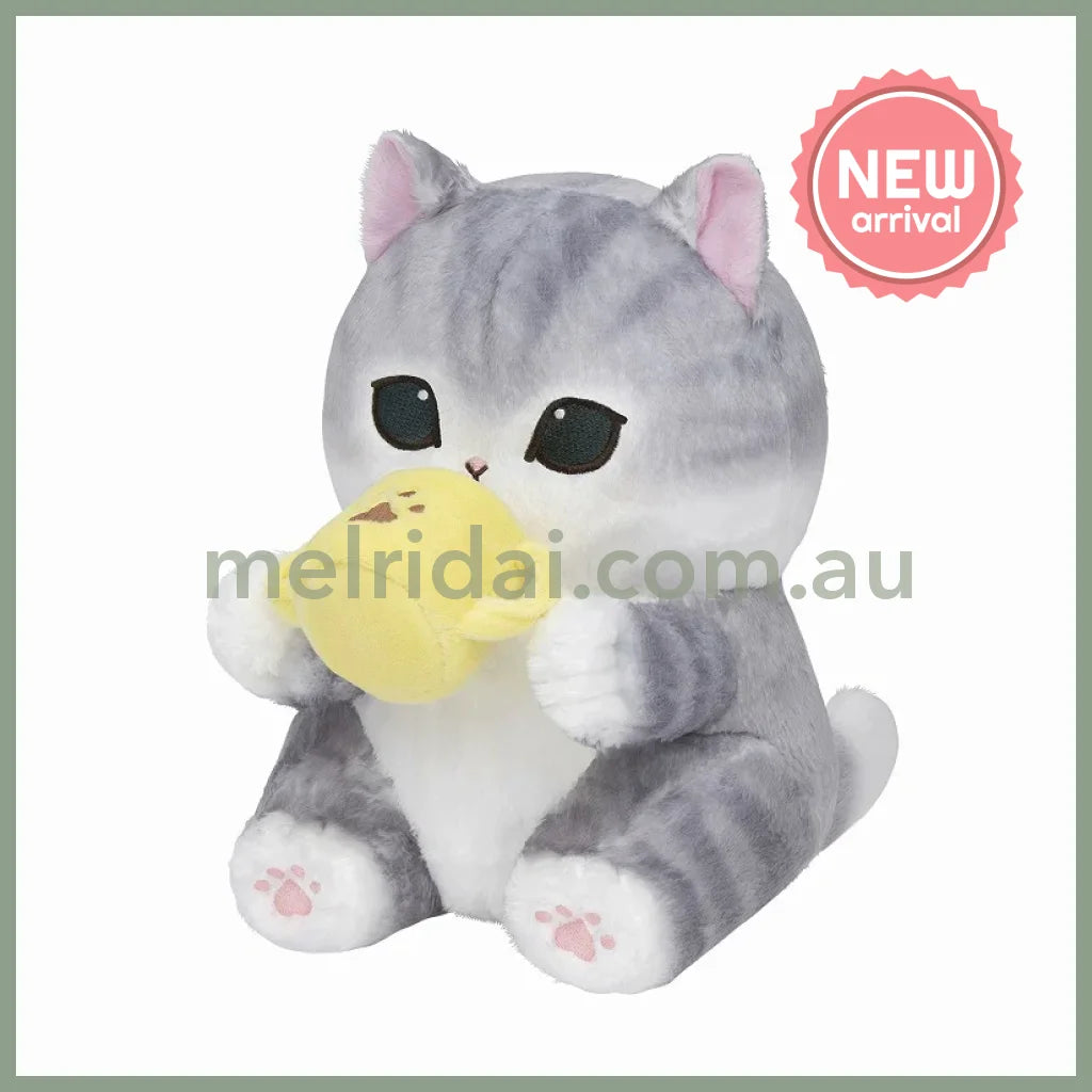 MOFUSAND | Baby Dinosaur Cat Cup Plush Toy Plush Doll 215×190×215mm (Fluffy Poncho Hoodie)