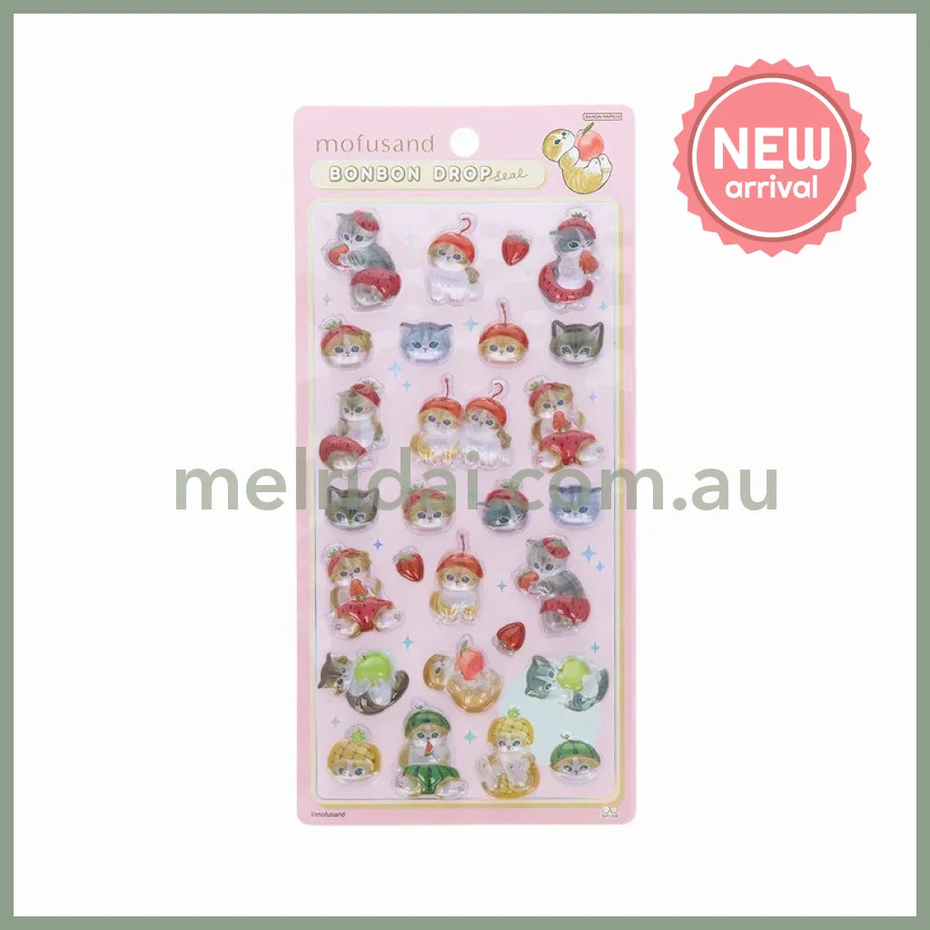 MOFUSAND | Bonbon Drop Seal 3D Sticker 200×95×7mm (Cats Cherry Fruit Nyan)