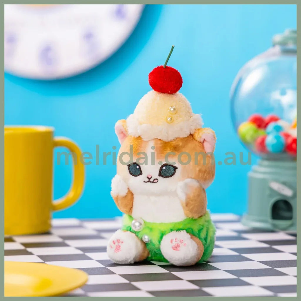 MOFUSAND | Cream Soda Cat Mascot Holder Keychain Bag Charm 150 x 80 x 80mm (Diner)
