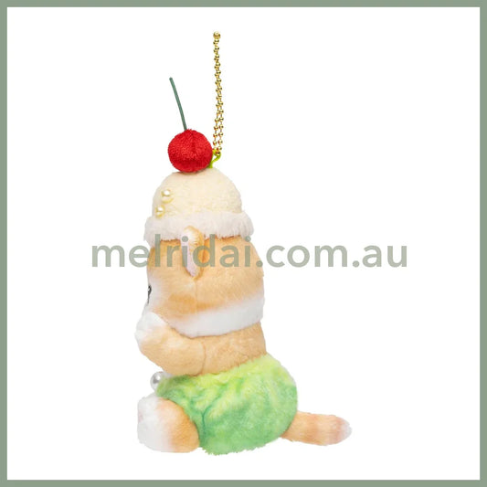 MOFUSAND | Cream Soda Cat Mascot Holder Keychain Bag Charm 150 x 80 x 80mm (Diner)