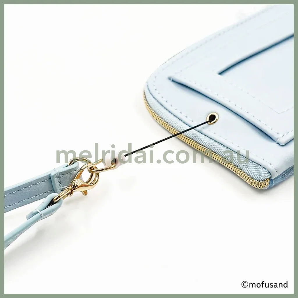 Mofusand | Daily Pouch Flocky With Reel H120 X W90 D10Mm (Nyanko Sweets)