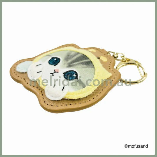 MOFUSAND | Fluffy and Fuzzy Patch Keychain 78×65×10mm (Bee Meow)